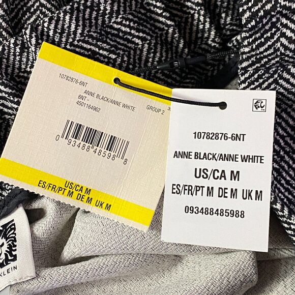 New Anne Klein Herringbone Wide Leg Pleat Front Pant Women's Size Medium - Picture 7 of 11